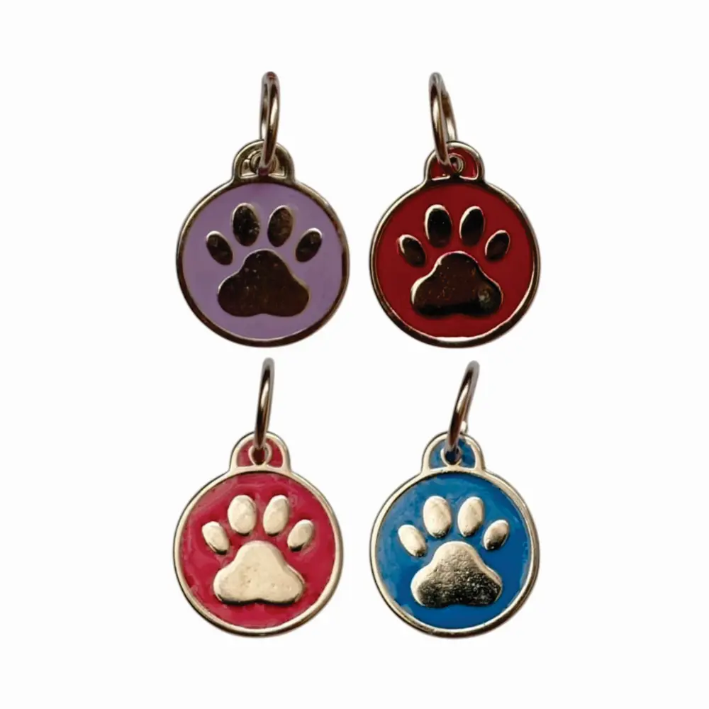 REDONDA 21 Placas identificación para mascotas perros gatos acero anti-pérdida mascotas