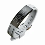 RELOJ A Pulseras identificación grabadas en láser color gris