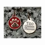 ROSADA 1 para mascotas perros gatos acero anti-pérdida mascotas