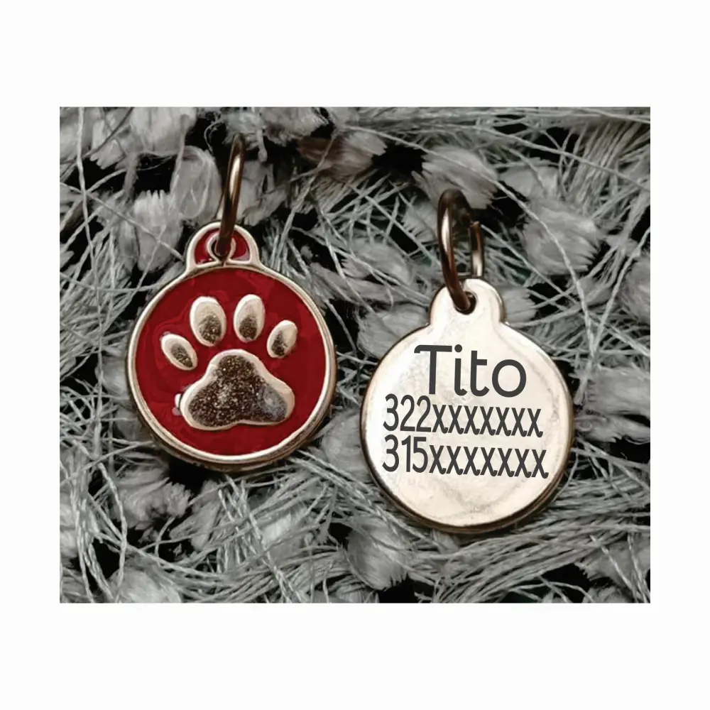 ROSADA 1 para mascotas perros gatos acero anti-pérdida mascotas