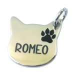 blanco placa identificación color plateada