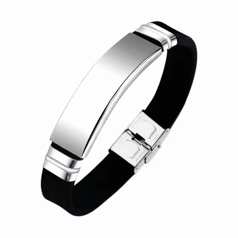 blanco Pulsera Manilla Sin Grabar en Blanco