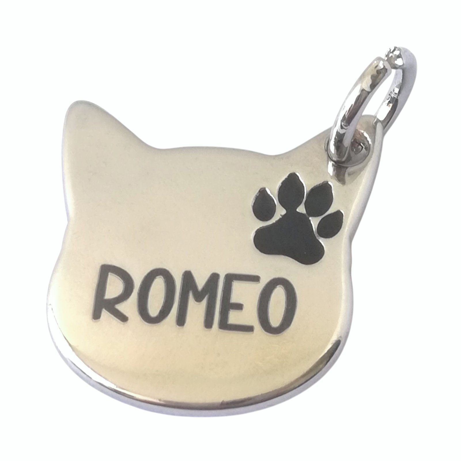 blanco placa identificación color plateada