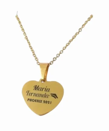 Collar Dije Personalizado Grabado Láser