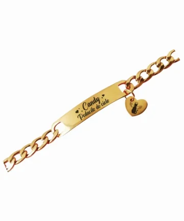 Manilla acero inoxidable personalizada grabada en láser