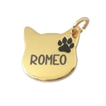 este placa identificación color Dorada