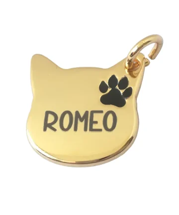 placa identificación color Dorada