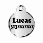 lucas Placas identificación para mascotas perros gatos acero anti-pérdida mascotas