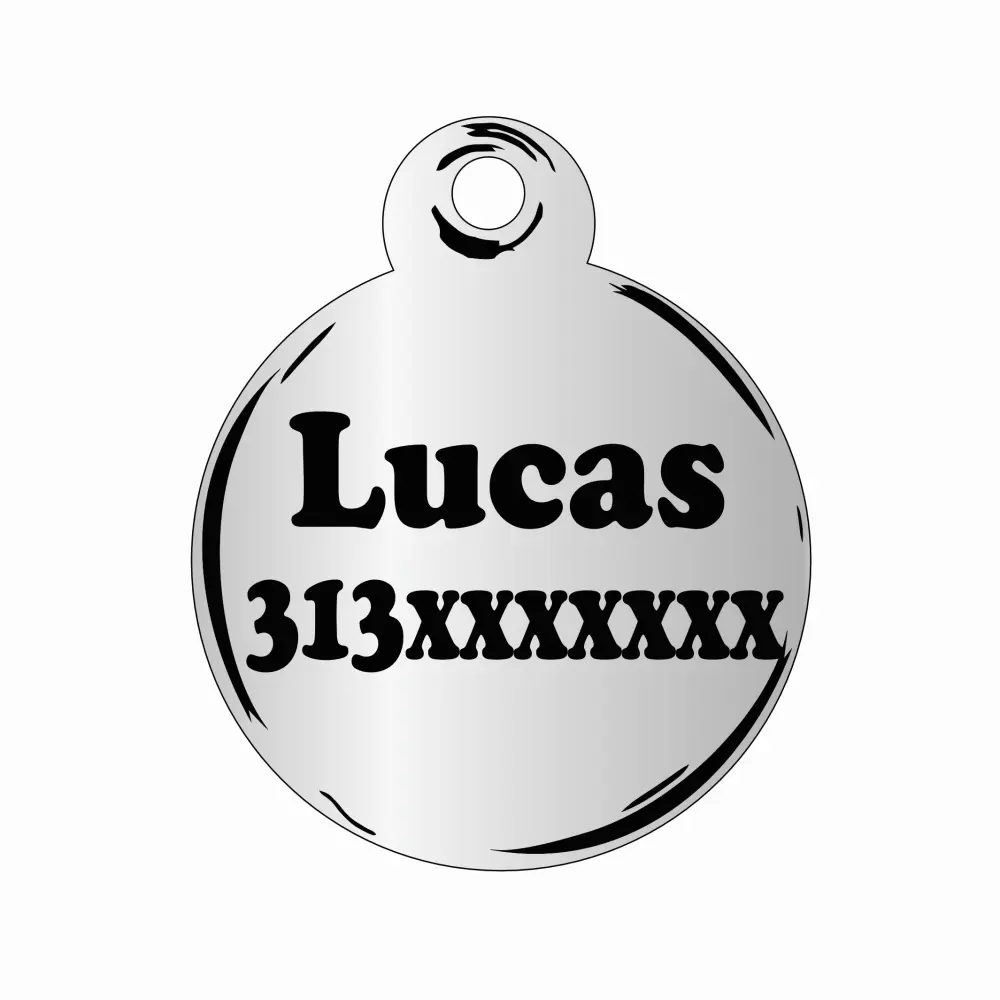 lucas Placas identificación para mascotas perros gatos acero anti-pérdida mascotas