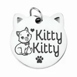 placa011 Placas identificación para mascotas perros gatos acero anti-pérdida mascotas