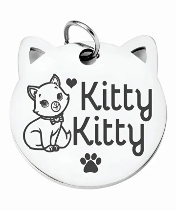 Placas identificación para mascotas perros gatos acero anti-pérdida mascotas