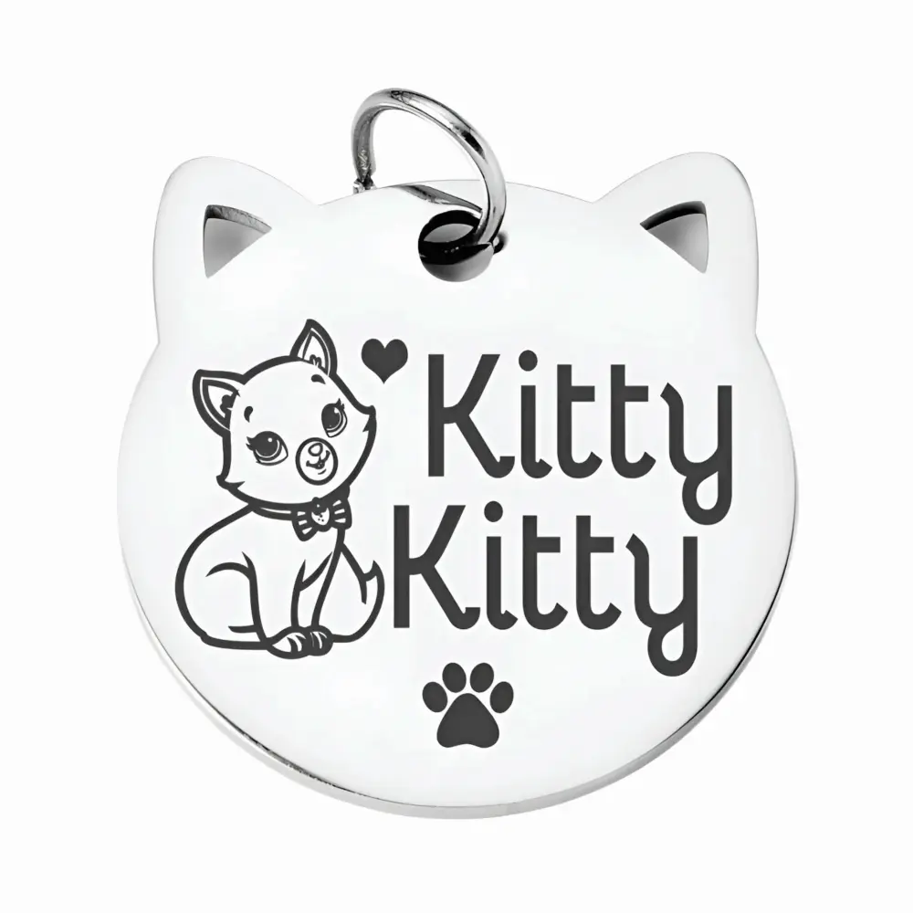 placa011 Placas identificación para mascotas perros gatos acero anti-pérdida mascotas