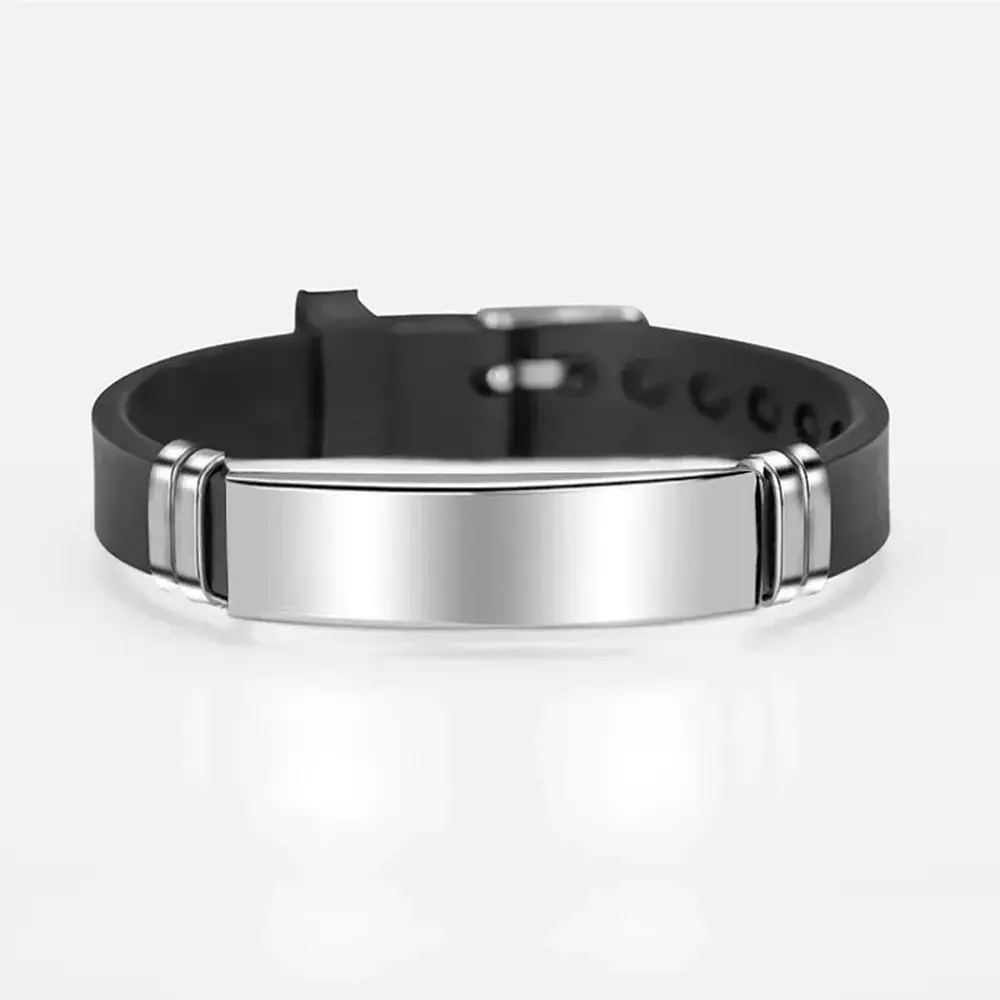reloj 02 Pulsera Manilla identificación, grabada con tus datos personales en Distribuciones Santander